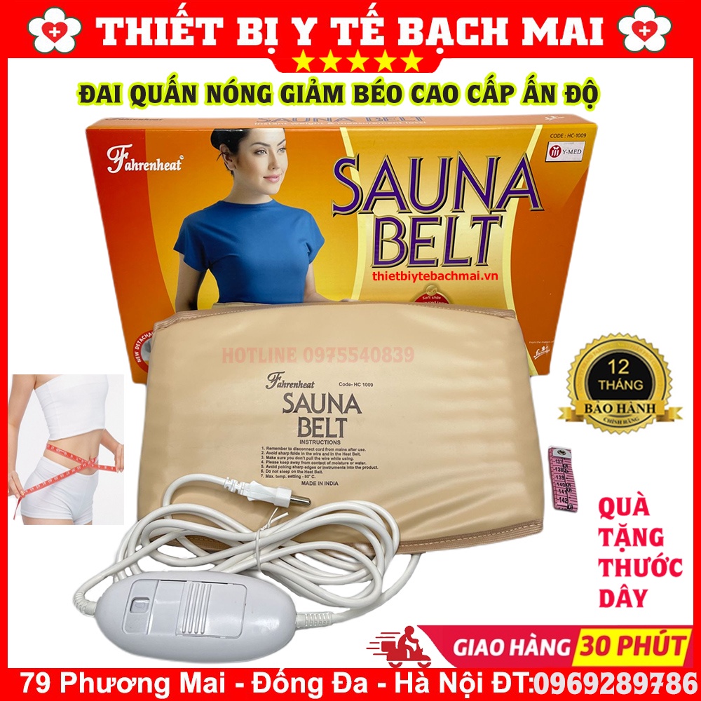 Đai Quấn Nóng SAUNA BELT Giảm Mỡ Bụng - Chính Hãng Nhập Khẩu Ấn Độ