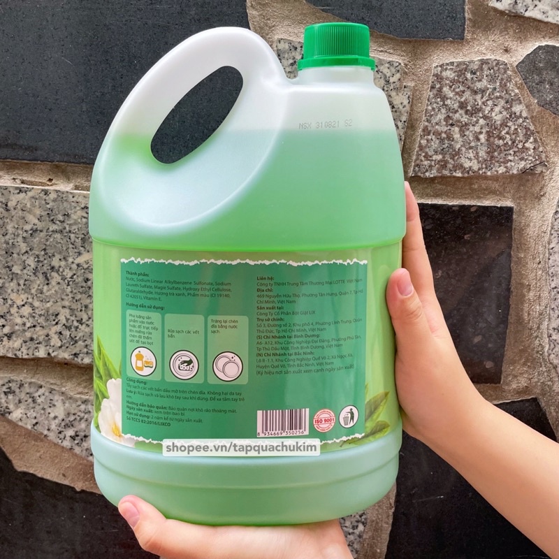 Nước rửa chén HARU 4KG hương TRÀ XANH không hại da tay chuẩn công nghệ Hàn Quốc - tapquachukim