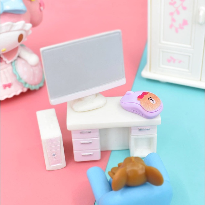 Charm mô hình chuột máy tính mouse trang trí kẹp tóc, dán Jibbitz, vỏ ốp điện thoại, DIY