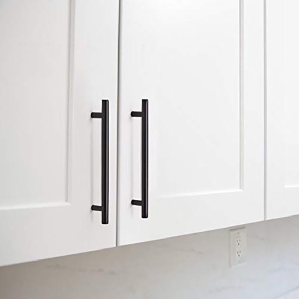 Bộ 10 Tay Nắm Cửa Tủ Bằng Thép Không Gỉ Màu Đen Nhám Dài 5 / 3 Inch