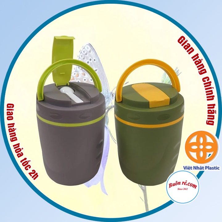 Cặp lồng đựng cơm giữ nhiệt Việt Nhật (MS:4030), Hộp đựng cơm hai tầng có quai xách tiện lợi Buôn rẻ 01421