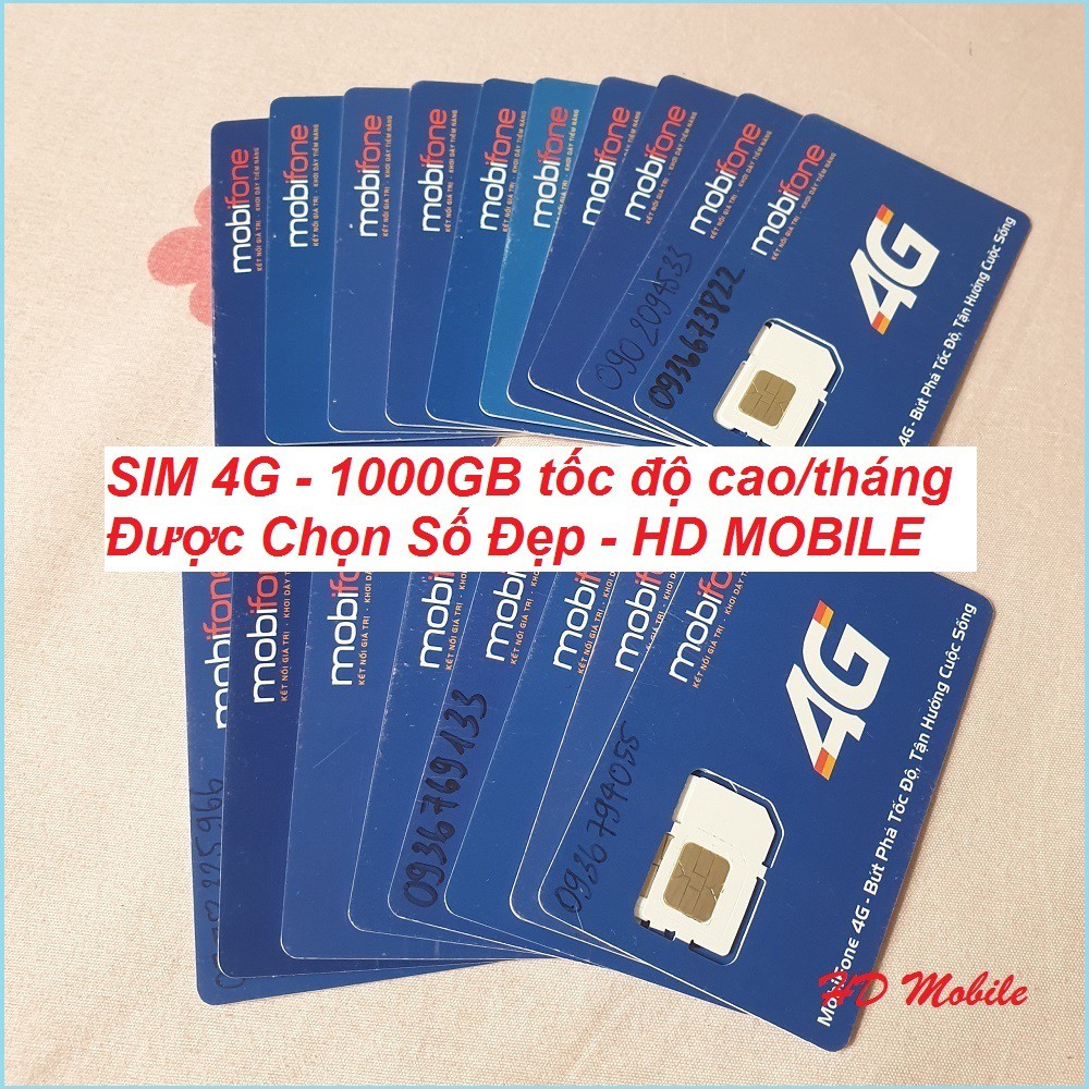 Thánh sim 4G Mobifone 1000GB/tháng vào mạng tốc độ cao - Mỗi tháng 50k/12 tháng áp dụng tại 14 Tỉnh - HD Mobile