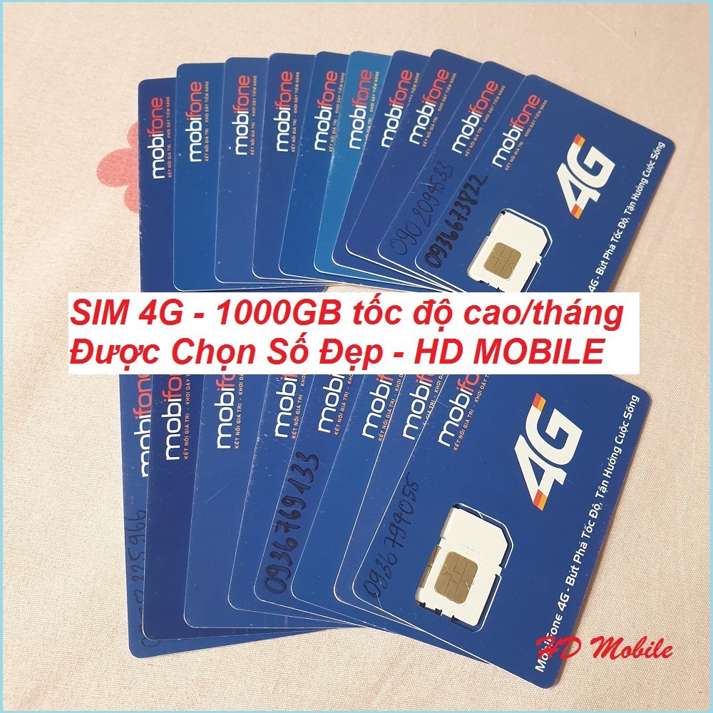 Thánh sim Mobi 4G 1000GB/tháng vào mạng tốc độ cao - Mỗi tháng 50k/12 tháng - HD Mobile