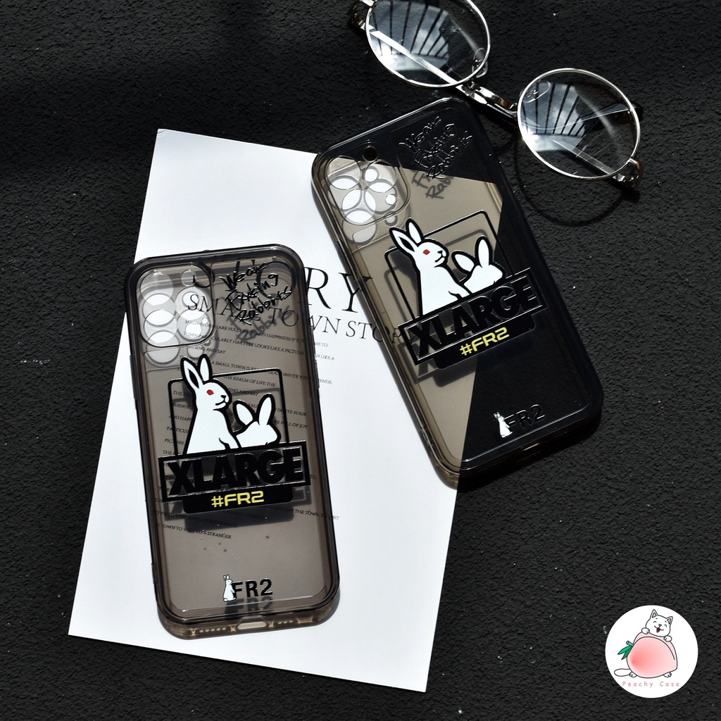 Ốp Điện Thoại TPU Dẻo Trong Suốt Họa Tiết Hoạt Hình Chú Thỏ FR2 Cho iPhone 14 13 12 11 Pro Xs Max Xr 7 8 Plus