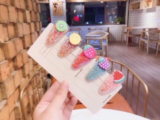 SET 5 KẸP TÓC hoa quả siêu yêu
