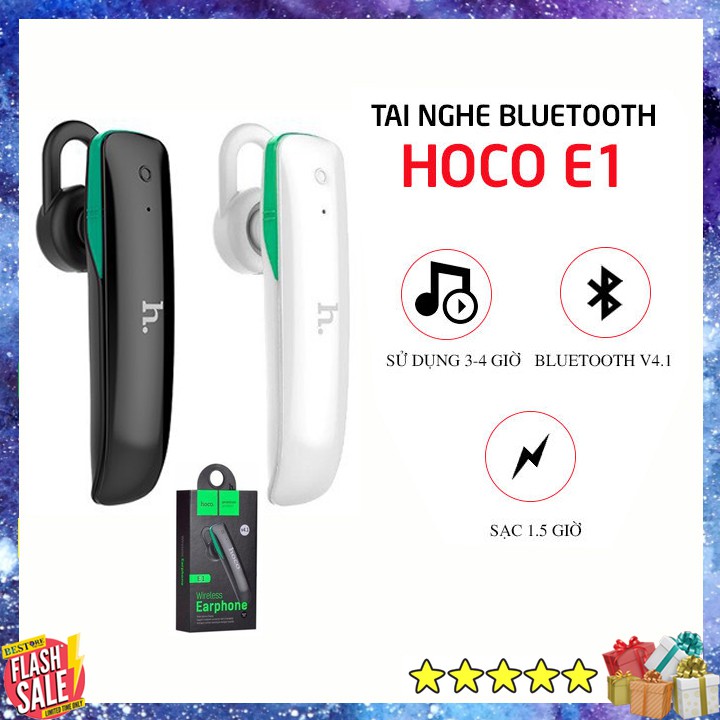 Tai nghe bluetooth Hoco E1 xài tốt nghe hay pin lâu - BH 1 đổi 1