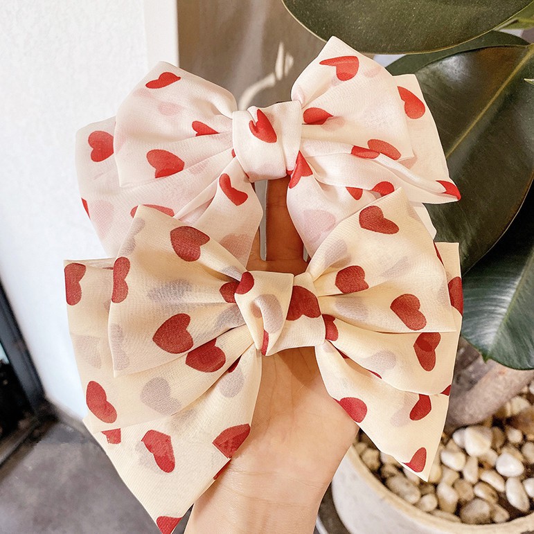 3Lays Cute big bow hair clip for women Girls