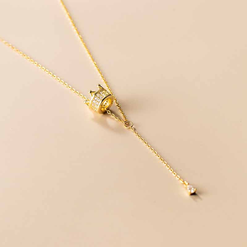 Chất lượng cao Hàn Quốc Rhinestone Vương miện Vòng cổ Nữ Thời trang Thanh lịch Vòng cổ