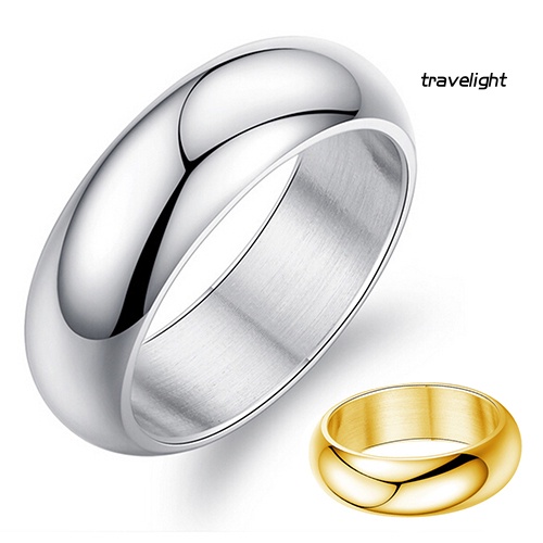 (Travelight) Nhẫn Cưới Bằng Thép Titan Kích Thước 6mm Cỡ 6-10