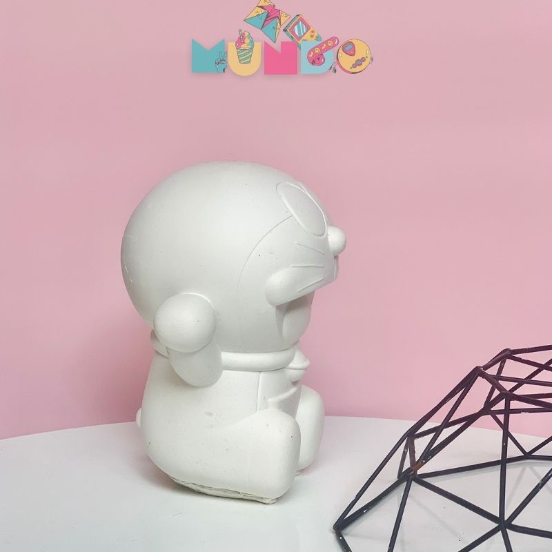 Tượng tô màu (có màu cọ) cao cấp DORAEMON, tượng thạch cao MUNDO
