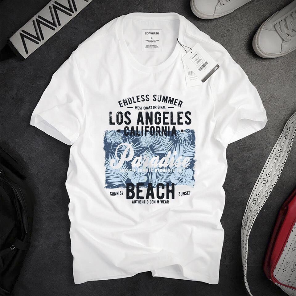 Áo thun unisex california summer mang phong cách trẻ trung, năng động. from rộng big size 35-125kg