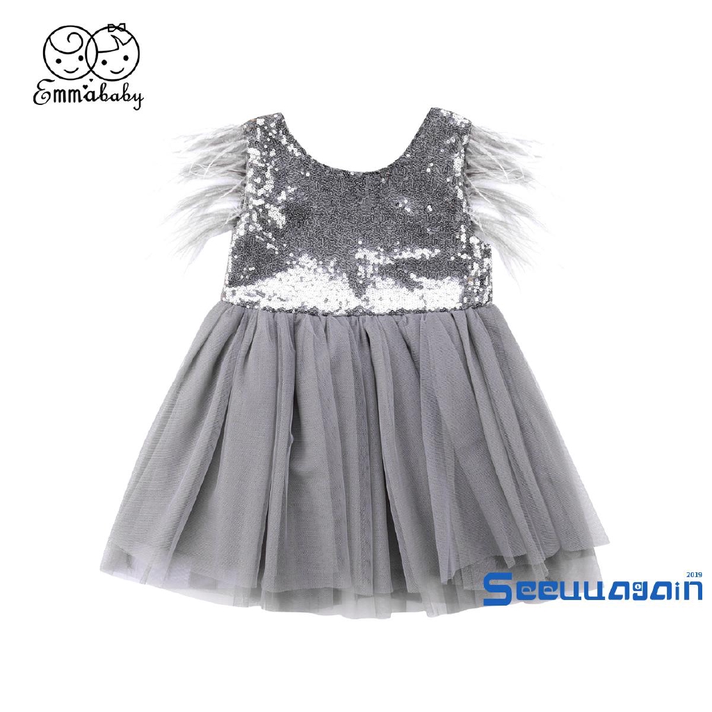 Đầm Xoè Tulle Lấp Lánh Cho Bé Gái