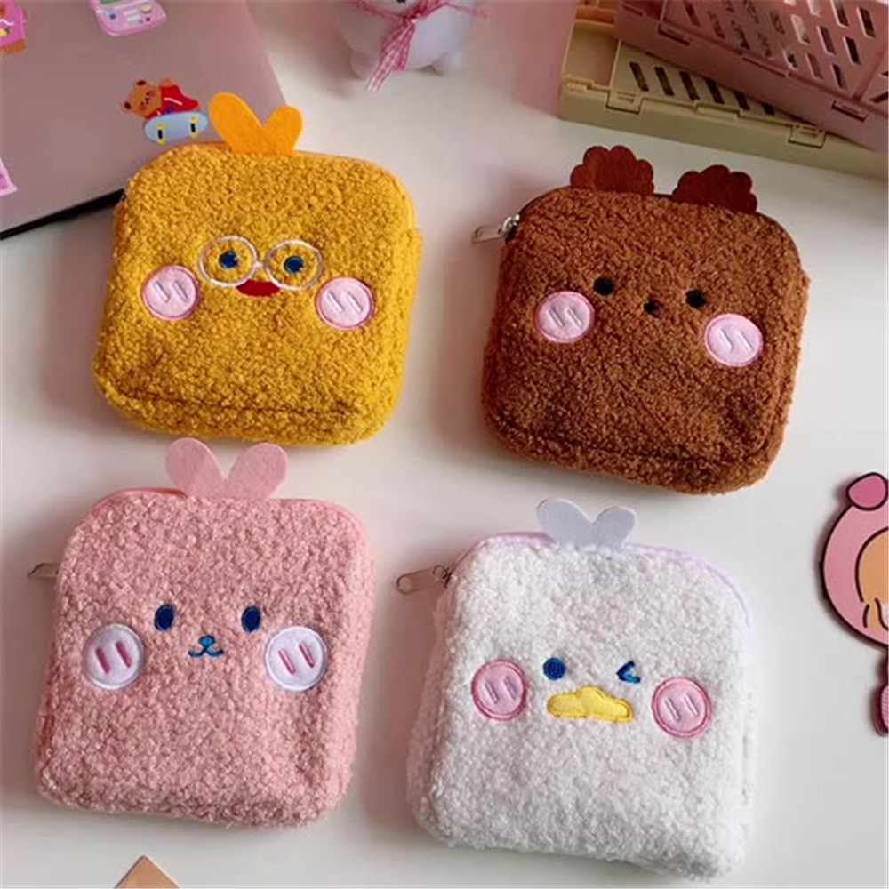 Túi Đựng Băng Vệ Sinh Thiết Kế Nhỏ Gọn Họa Tiết Hoạt Hình Xinh Xắn Dành Cho Bạn Gái