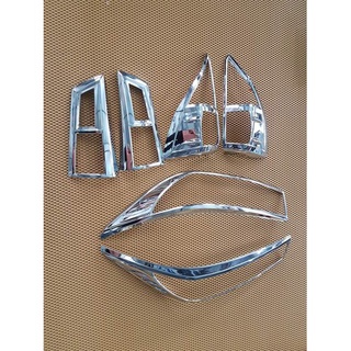 Ốp viền đèn pha /hậu xe toyota innova 2017- 2018-2019-2020 -2021 mẫu mạ crom