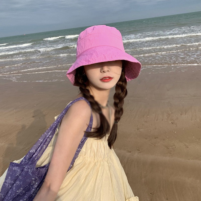 Nón Tai Bèo Vành Rộng Thoáng Khí Màu Sắc Đơn Giản