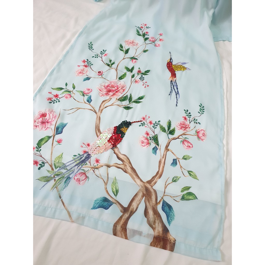 Áo dài nữ 🎀FREESHIP🎀 Áo dài cách tân đính hạt tay phối voan ao dai dinh da | BigBuy360 - bigbuy360.vn