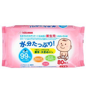 Khăn giấy ướt KIDS&amp;MAMA - 60 tờ (xanh) NỘI ĐỊA NHẬT BẢN