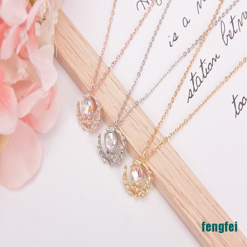 (Mới) Vòng Cổ Choker Bạc 925 Đính Đá Opal Tròn Không Gây Dị Ứng