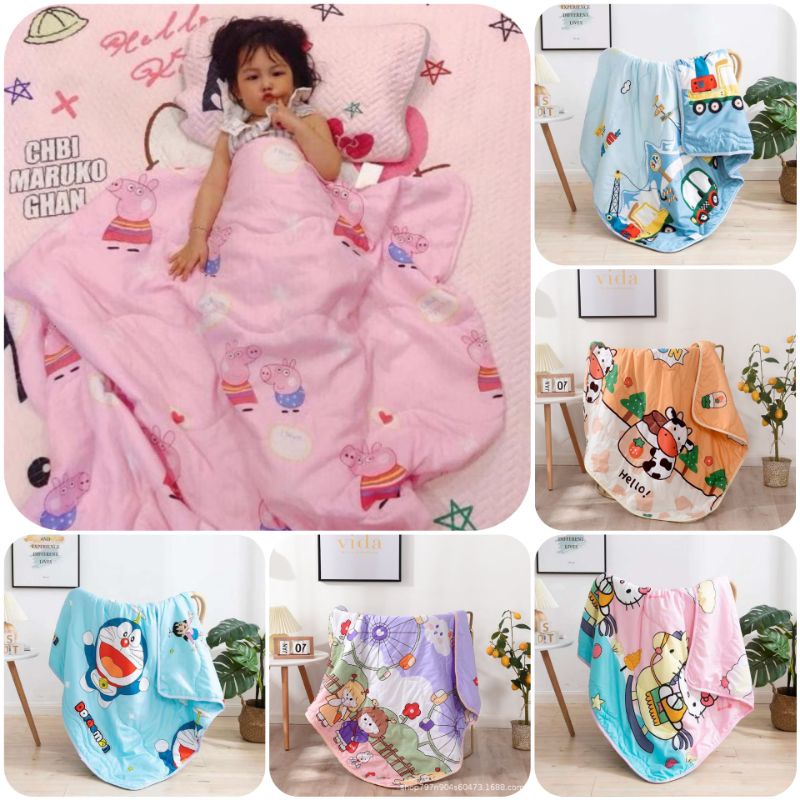 Chăn Đũi Thu Đông Cho Bé Trai Bé Gái / Nhiều Mẫu 110×130cm