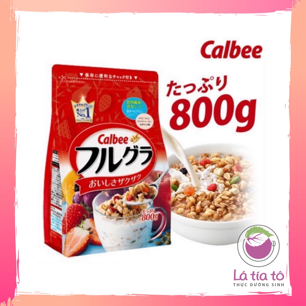 NGŨ CỐC CALBEE NHẬT BẢN 750gr - LÁ TÍA TÔ