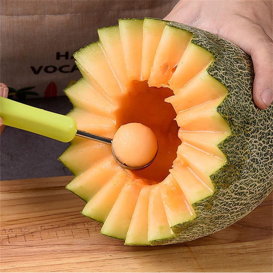 Bộ dụng cụ cắt tỉa hoa quả rau củ chuyên nghiệp, tiện lợi HAKY046, set 3 món tạo hình hoa quả chất liệu thép không gỉ