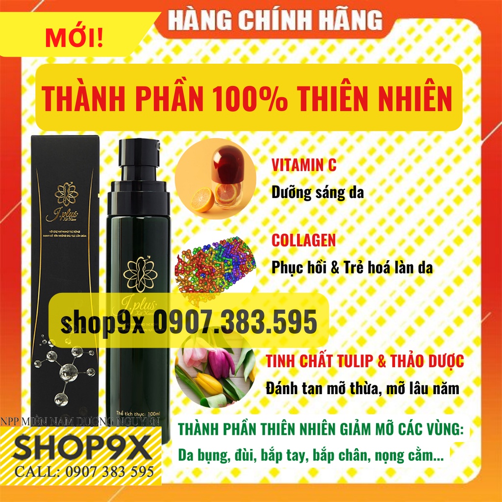 Xịt Giảm Mỡ Jplus Nano Đan Trường - Giảm Mỡ Bụng Đùi Bắp Tay Chân 100ml Chính Hãng // Shop9X HCM // Freeship