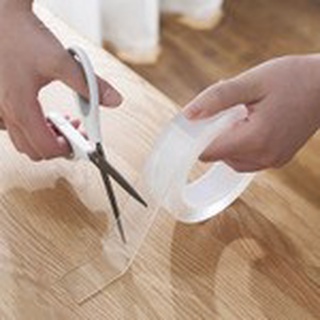 Cuộn keo 2 mặt silicon siêu dính trong suốt