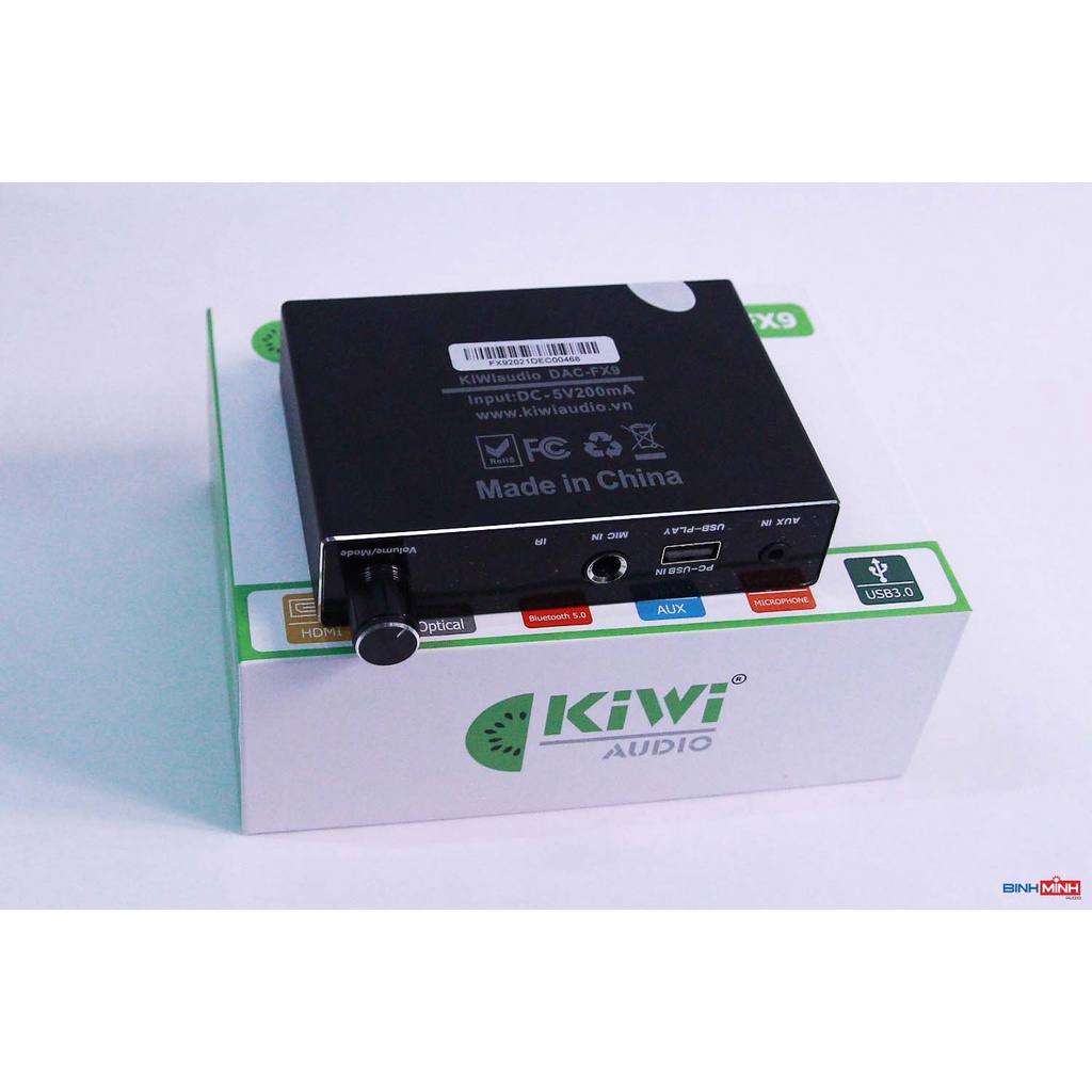 Bộ chuyển đổi âm thanh Kiwi DAC FX9 , giải mã âm thanh tích hợp cổng Micro, Bluetooth - Hàng chính hãng