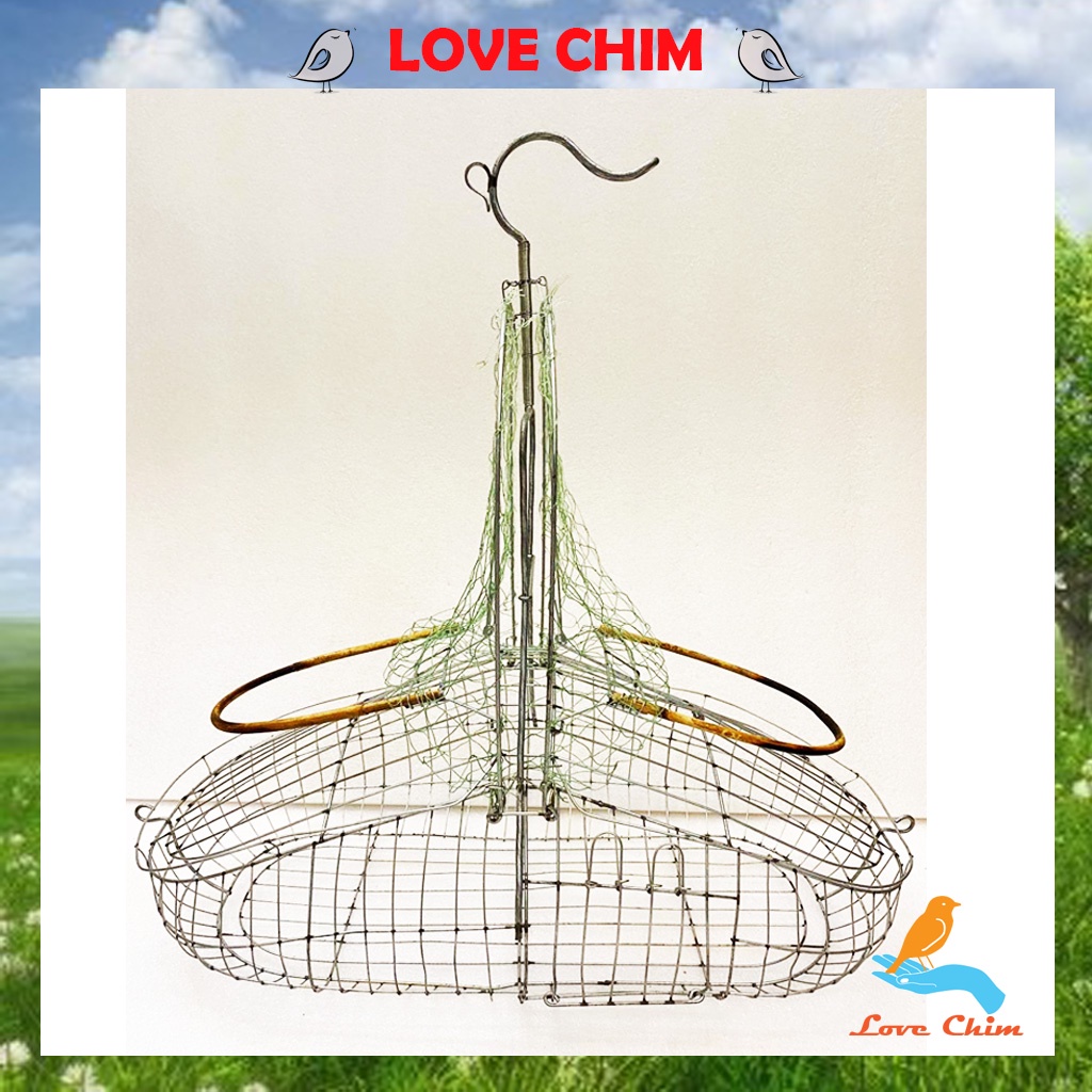 [Mã PET50 giảm 10% - tối đa 50K đơn 250K] Lồng bẫy chim chào mào LOVE CHIM, Bẫy chào mào (chất liệu kẽm không rỉ)