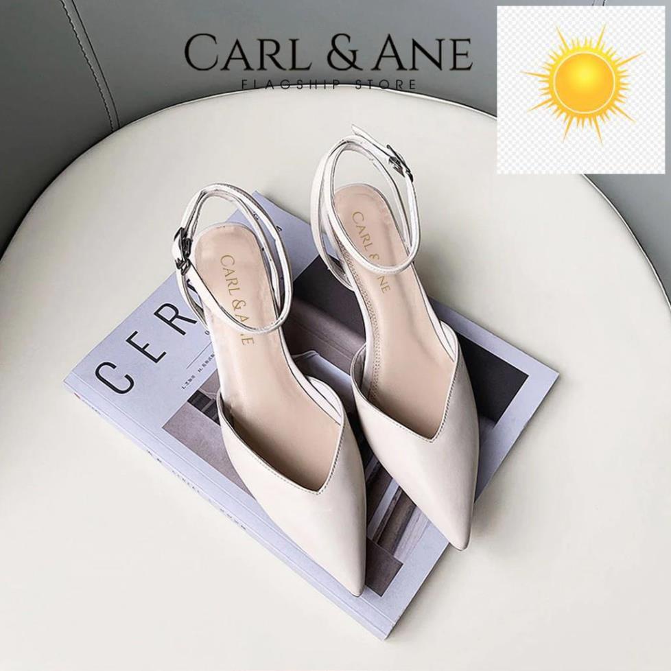 Carl & Ane - Giày cao gót mũi nhọn dáng công sở cao 5cm màu đen - CL014