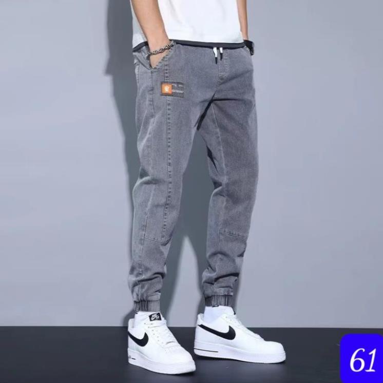 Quần jean jogger nam xám nhạt không rách gối chất bò cao cấp co dãn 4 chiều đẹp, quần rin nam from chuẩn xuong03 🏅 i