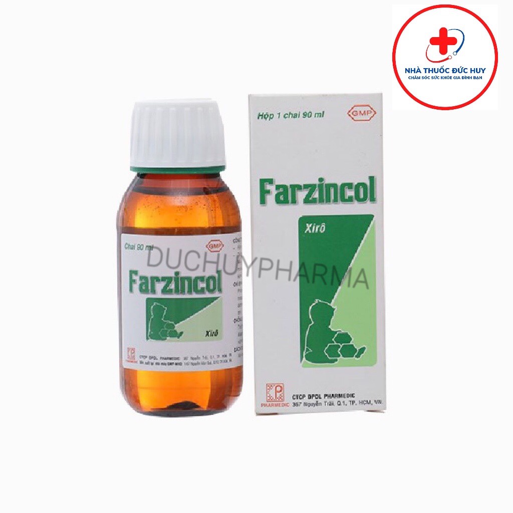 Siro uống bổ sung Kẽm Farzincol (Chai 90ml) - Giúp tăng hấp thu, ăn ngon và tăng sức đề kháng cho bé