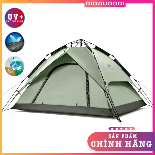 Lều tự bung 4 người chính hãng Naturehike, chống nước dễ dàng lắp đặt NH21ZP008