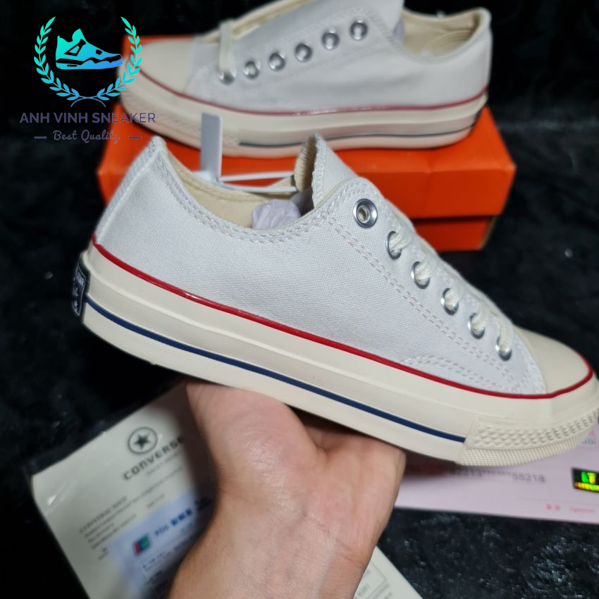 Giày Converse 1970s trắng nam nữ cổ thấp