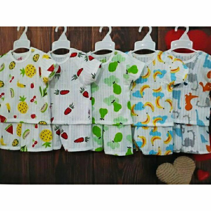Bộ quần áo trẻ em cotton giấy cộc tay chui đầu cài vai, đồ bộ bé gái bé trai hàng Việt Nam chất lượng cao