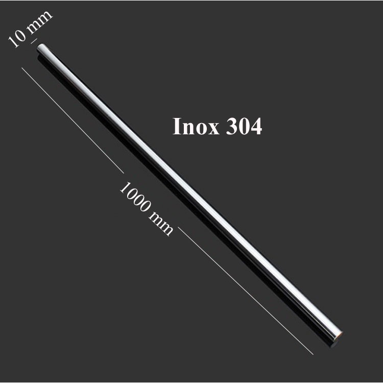 Trục thép không gỉ Inox 304 tròn đặc đường kính chính xác 10.0mm dùng làm thanh trượt máy CNC