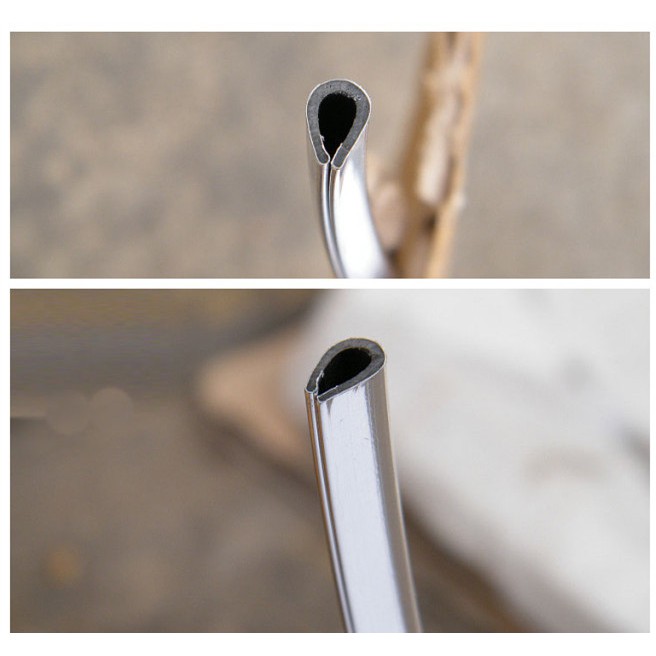 Nẹp cao su mạ crôm U ốp bình xăng vè xe mô tô 2m