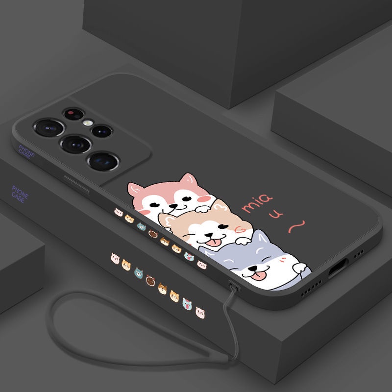 Ốp Điện Thoại tpu Mềm Chống Trượt Có Dây Đeo Cho samsung m31 m51 a03s a13 a8 2018 note 10 note 10 plus note 20 note 20 ultra