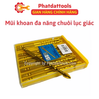 Mũi khoan đa năng chuôi lục giác 6.35mm-Khoan kính, thủy tinh,khoan gạch men-Lắp vừa tất cả các dòng máy khoan