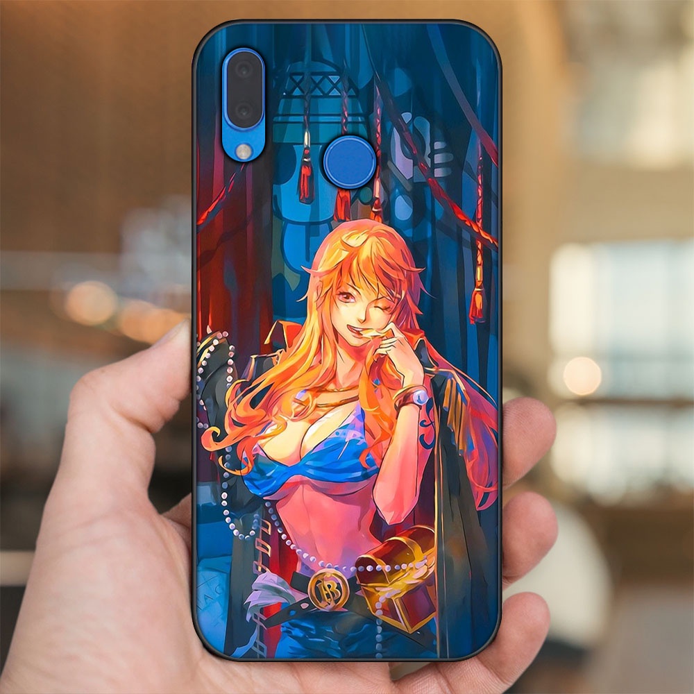 Ốp lưng Huawei Nova 3, Nova 3i, Nova 3e, P20 Lite viền đen in hình Nami One Piece Đảo Hải Tặc