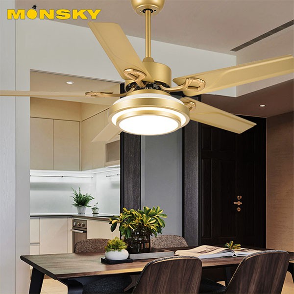 Đèn quạt MONSKY MIXXI trang phong cách hiện đại - kèm điều hiển từ xa tiện lợi