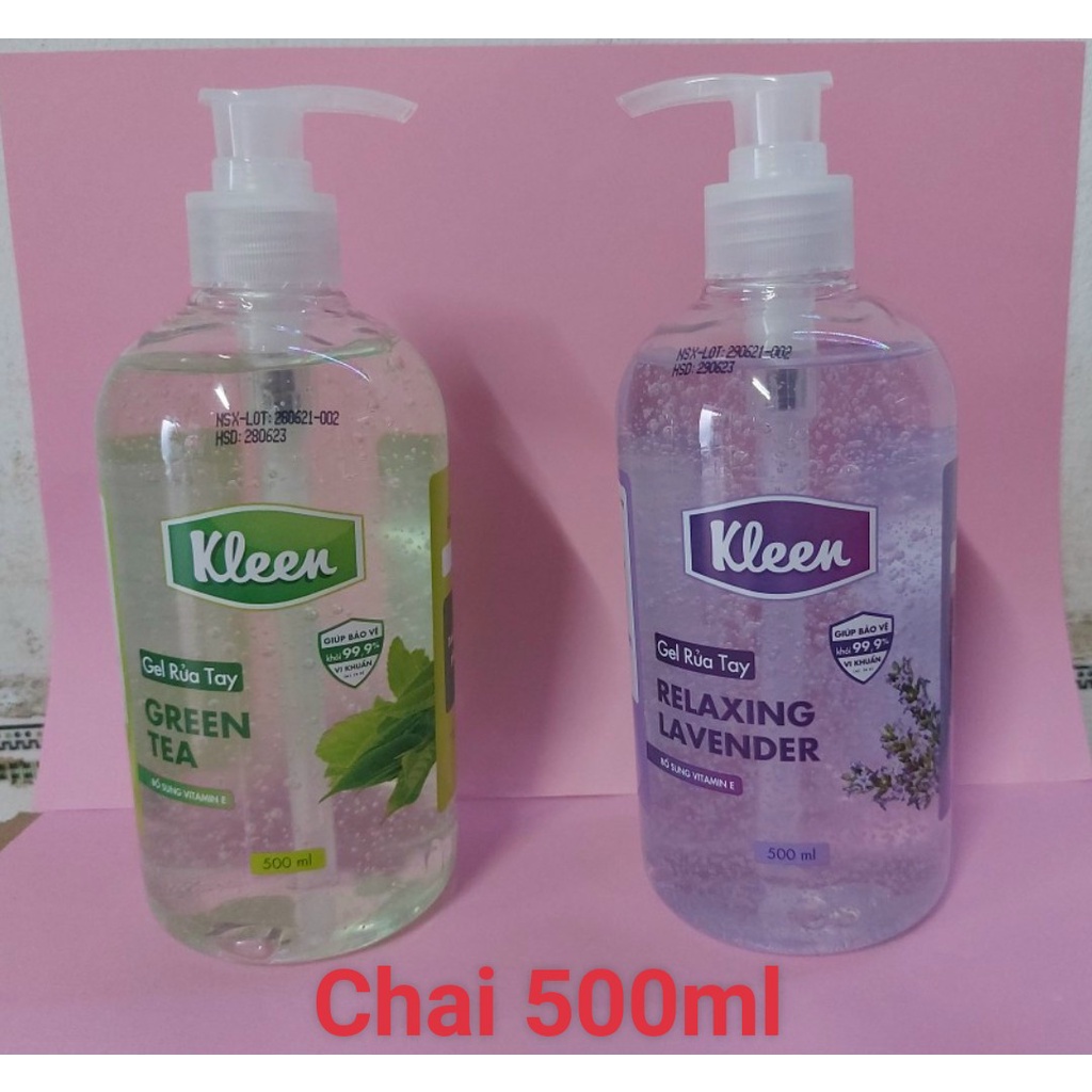 Gel rửa tay khô Diệt khuẩn Kleen không dùng nước 500ml