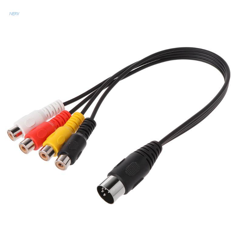 Cáp chuyển đổi âm thanh đầu cắm 5 pin sang cổng cắm 4 RCA dài 30cm