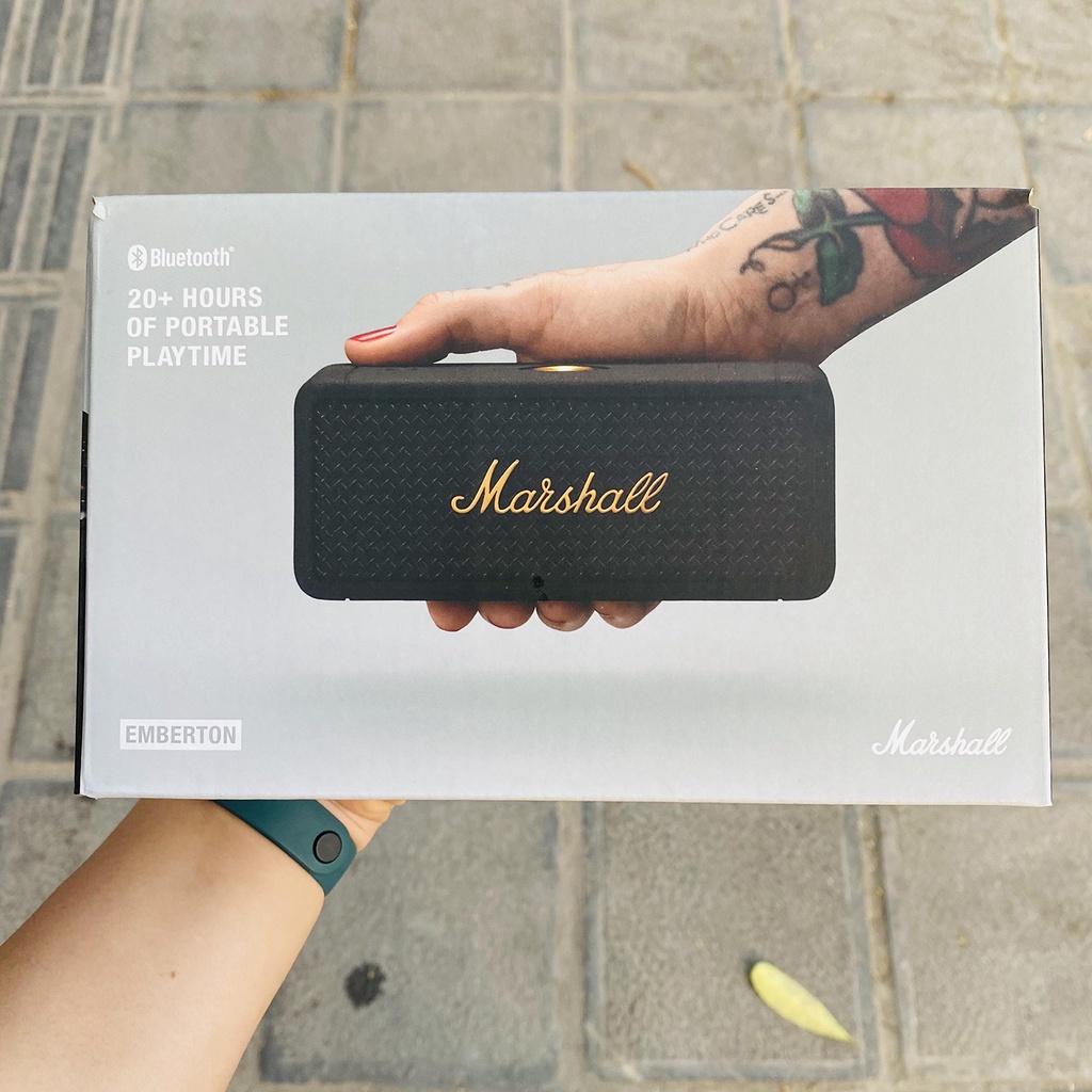 Loa Bluetooth Marshall Emberton Fullbox 100% công suất 20W đủ 2 màu đen và trắng - Hàng bảo hành 12 tháng