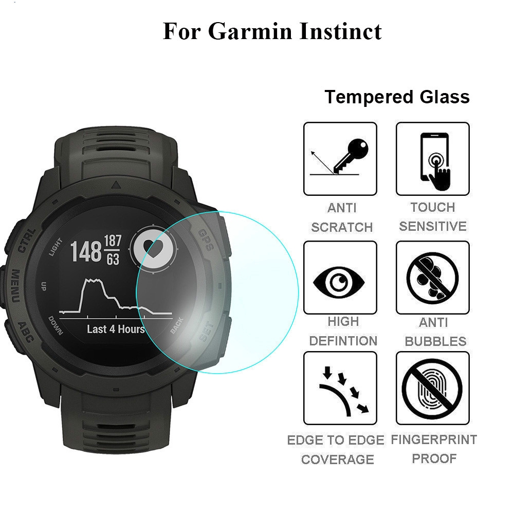 Kính cường lực chống cháy nổ thích hợp cho đồng hồ thông minh Garmin Instinct
