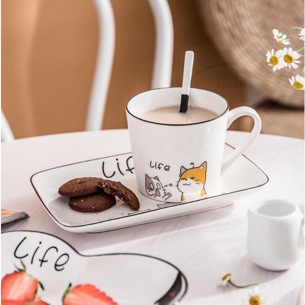 Cốc uống trà hình mèo kute