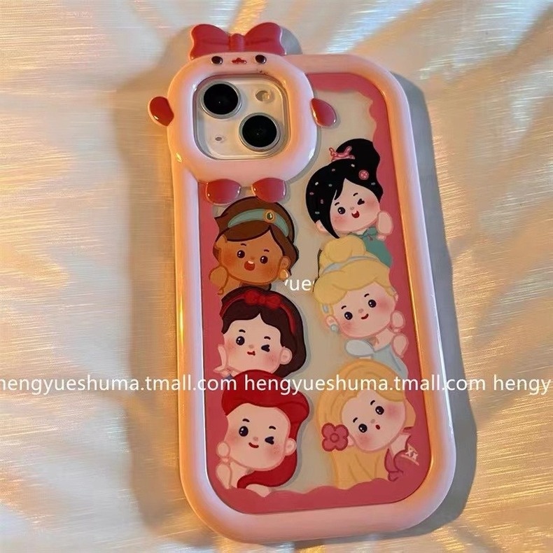 Ốp Điện Thoại Dẻo Trong Suốt Họa Tiết Hoạt Hình Cô Gái Dễ Thương Cho iPhone 14 13 12 11 Pro Max X XS XR 7 8 14 Plus 2023