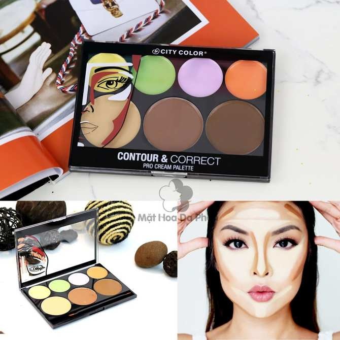 Bảng Phấn Tạo Khối Và Che Khuyết Điểm City Color Contour Correct Pro Cream Palette