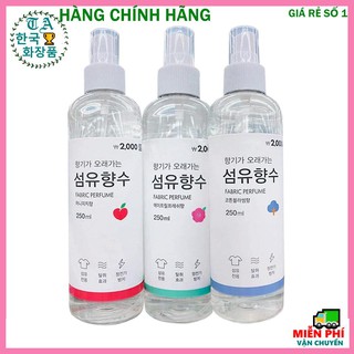 Xịt thơm quần áo [ Hàng Chính Hãng]  Xịt thơm quần áo Fabric Ferfume 250ml Nội địa Hàn Quốc