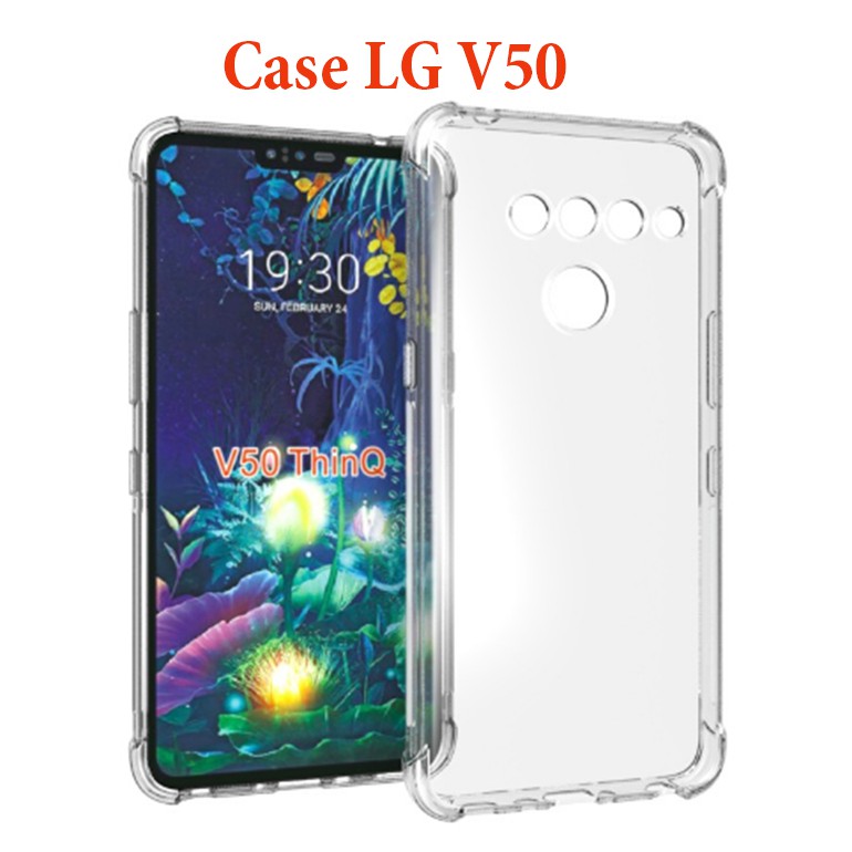 Ốp Lưng LG V50 ThinQ Trong Suốt Chống Sốc 4 Góc - Nhựa Dẻo Phủ NaNo Cao Cấp